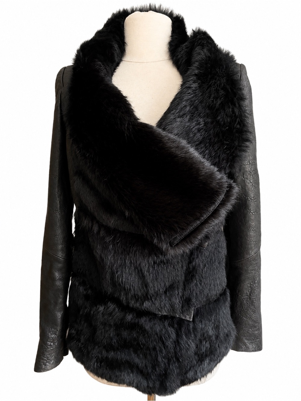 Helmut Lang Rabbit Fur and Lambskin Jacket